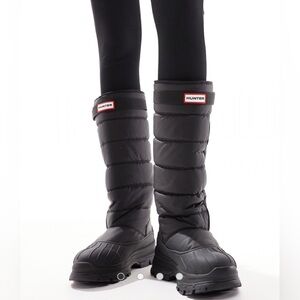 Hunter Black Quilted Boots
